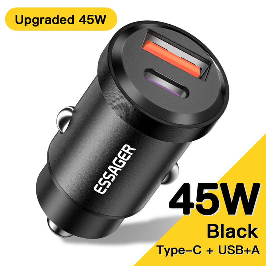 45W Quick Charge USB / Type C Car Charger